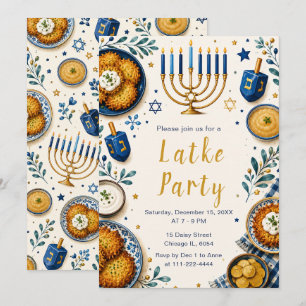 Invitación Fiesta de latkes de Janucá
