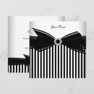Invitación Fiesta de lazo negro de todas las ocasiones con fr