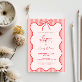 Invitación Fiesta de lencería con borde retro caprichoso