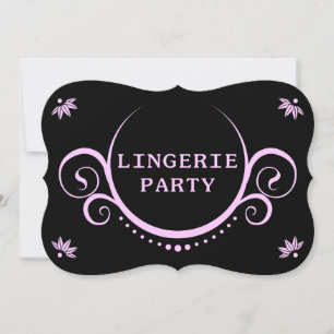 Invitación fiesta de lencería elegante