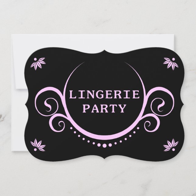 Invitación fiesta de lencería elegante (Anverso)