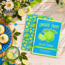 Fiesta de Limeade Verde Brillante Cumpleaños de Li