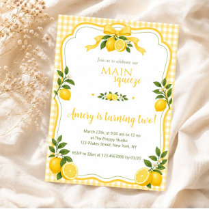Invitación Fiesta de Limonada El Mejor Cumpleaños de Limón