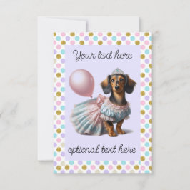 Invitación Fiesta de Long Hair Dachshund