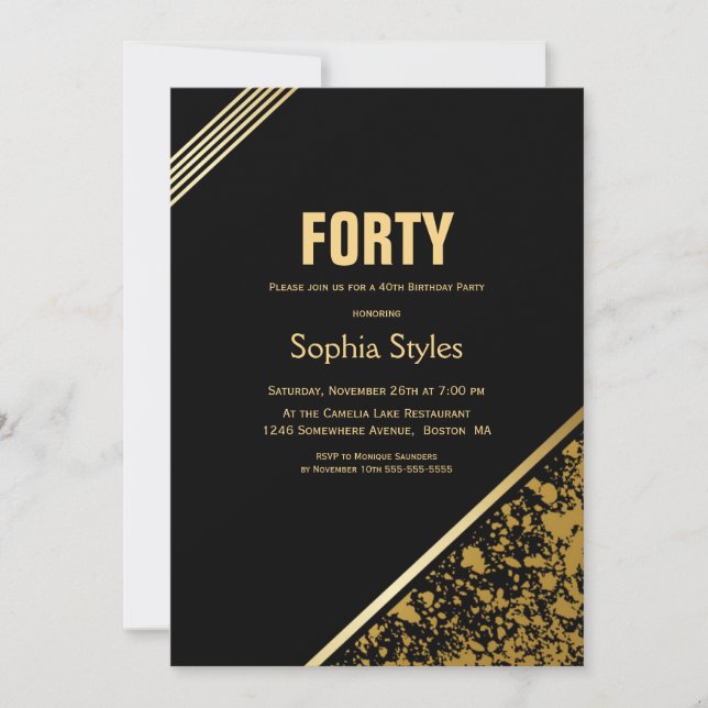 Invitación Fiesta de los 40 Años del Oro Negro (Anverso)