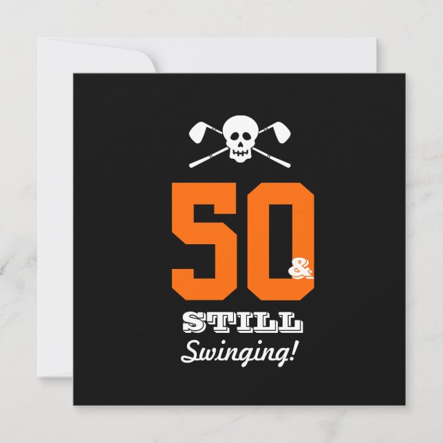 Invitación Fiesta de los 50 Años de Golf - ¡Sigue balanceándo (Anverso)