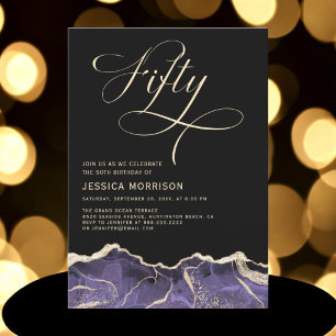 Invitación Fiesta de los 50 Años de la Purple Gold Agate