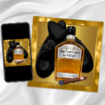 Invitación Fiesta de los 50 Años de Mans Gold<br><div class="desc">Elegante whisky negro y dorado y puro envejecido a la perfección significa la invitación a la fiesta de 50 años. Esta magnífica invitación de fiesta de cumpleaños 50 en color negro y dorado se personaliza fácilmente para tu evento añadiendo los detalles del evento, el estilo de fuente, el tamaño y...</div>