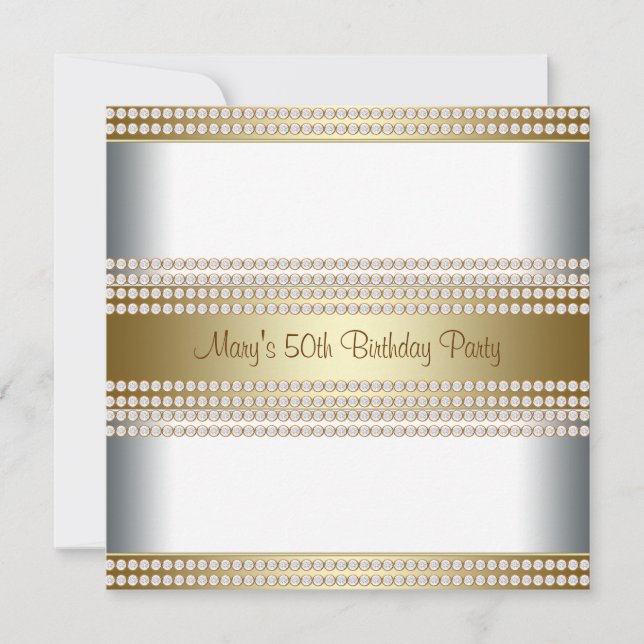 Invitación Fiesta de los 50 Años de Oro de las Mujeres (Anverso)