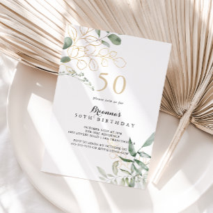 Invitación Fiesta de los 50 Años del Foliage Verde Oro