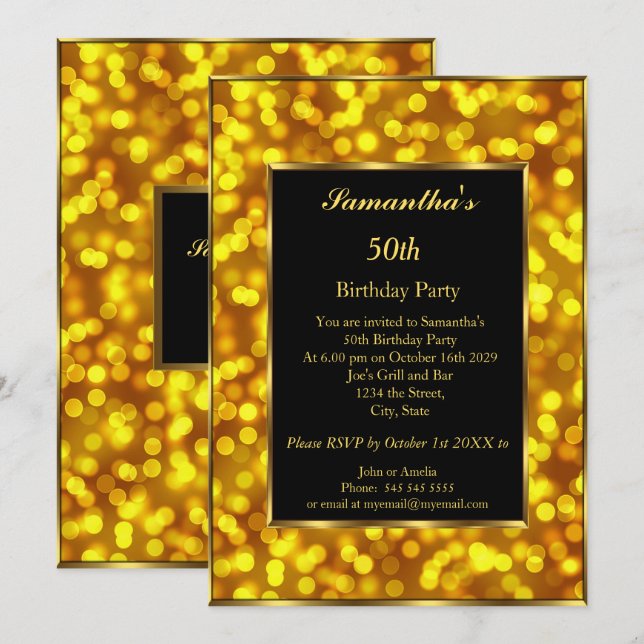 Invitación Fiesta de los 50 Años del Oro (Anverso / Reverso)