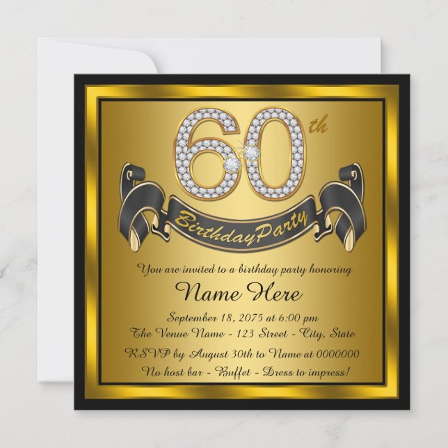 Invitación Fiesta de los 60 Años de Oro (Anverso)