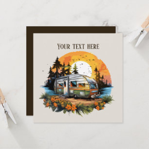 Invitación fiesta de los amantes del camping en Guay