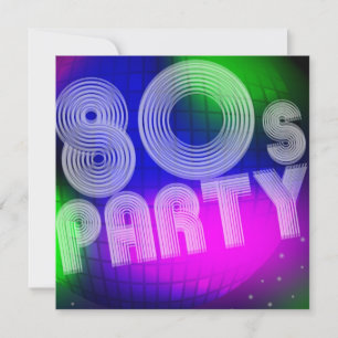 Invitación Fiesta de los años 80