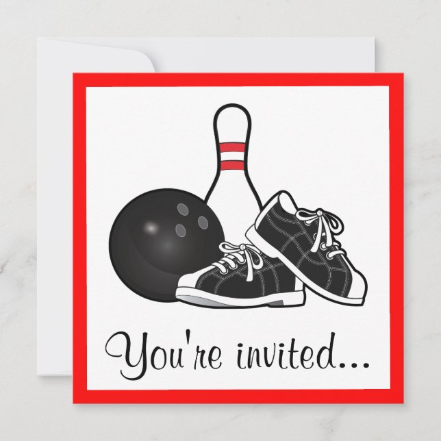 Invitación Fiesta de los bolos del cumpleaños (Anverso)