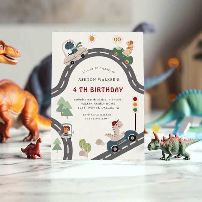 Invitación Fiesta  de los dinosaurios Animales Niños Cumpleañ (Subido por el creador)
