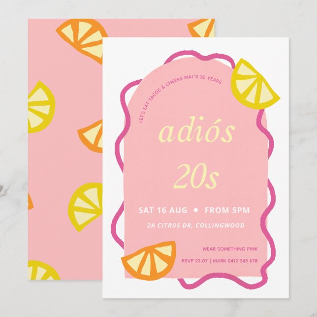 Invitación Fiesta de los Estudios Mexicanos 20 por los 30 Año (Anverso / Reverso)