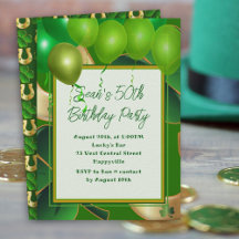Fiesta de los Globos Verdes para Adultos de Irland