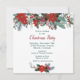 Invitación Fiesta de los Navidades de Bouquet de la frontera 