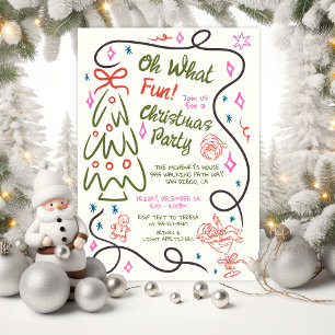 Invitación Fiesta De Los Navidades De Doodle Divertidos