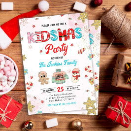Invitación Fiesta de los Navidades de invierno de Kidsmas
