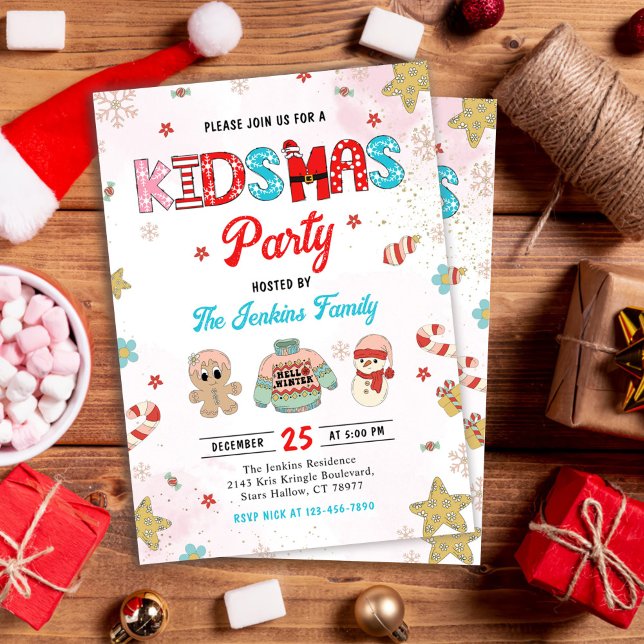 Invitación Fiesta de los Navidades de invierno de Kidsmas (Subido por el creador)