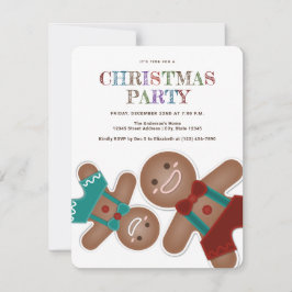 Invitación Fiesta de los Navidades de la Whimsical Cute Ginge