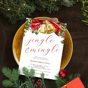 Invitación Fiesta de los Navidades de las campanas de oro de