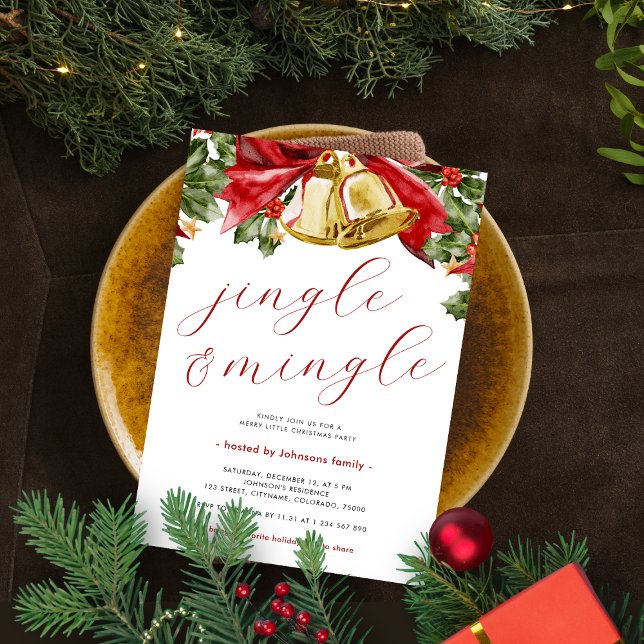 Invitación Fiesta de los Navidades de las campanas de oro de  (Subido por el creador)