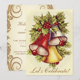 Invitación Fiesta de los Navidades de las campanas navideñas