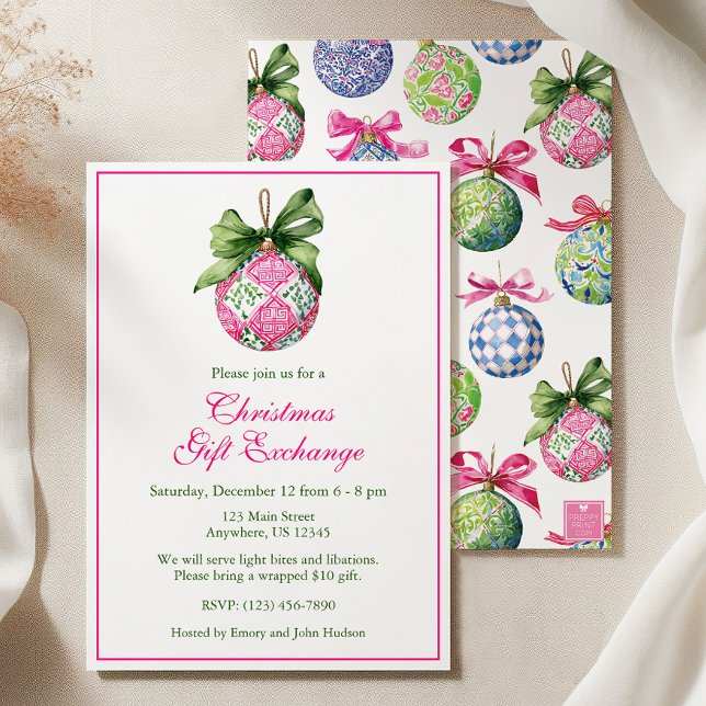 Invitación Fiesta de los Navidades de los adormidera Baubles  (Subido por el creador)