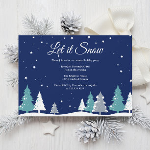 Invitación Fiesta de los Navidades de los árboles de invierno