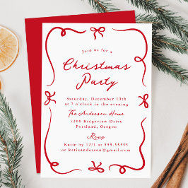 Invitación Fiesta de los Navidades de los arcos rojos dibujad