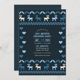 Invitación Fiesta de los Navidades de Nórdica Night Sky Ugly 