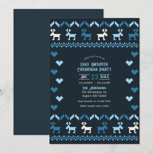 Invitación Fiesta de los Navidades de Nórdica Night Sky Ugly