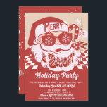 Invitación Fiesta de los Navidades Merry Bright Retro Santa<br><div class="desc">Este diseño de Santa es un diseño divertido y feliz que le dará un toque de color a su Fiesta Navidad. Cuenta con un divertido y Groovy Santa Design que dice Merry y Bright! Invitaciones a fiestas de Navidades invitados para eventos de cumpleaños,  vacaciones o de la empresa.</div>