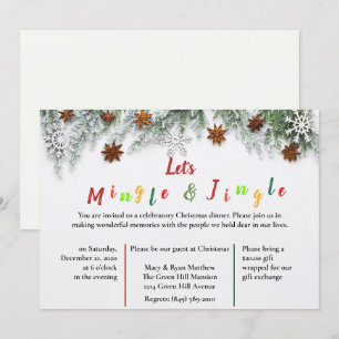 Invitación Fiesta de los Navidades Mingle y Jingle