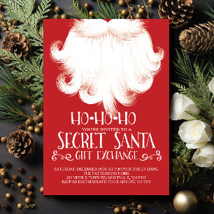 Invitación FIESTA de los Navidades secretos de HO HO HO HO