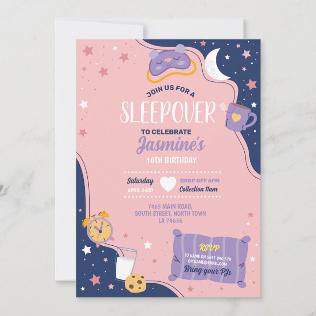 Invitación Fiesta de madera Chicas amorosos de cumpleaños ros (Anverso)