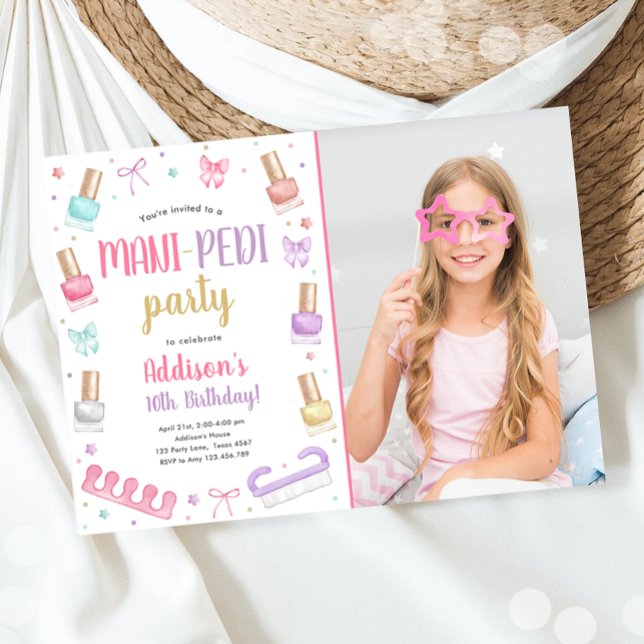 Invitación Fiesta de Mani-Pedi Manicura y Pedicura Cumpleaños (Subido por el creador)