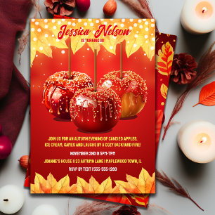 Invitación Fiesta de Manzana Azucarada de Otoño