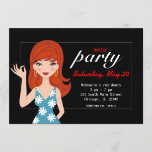 Invitación Fiesta de maquillaje