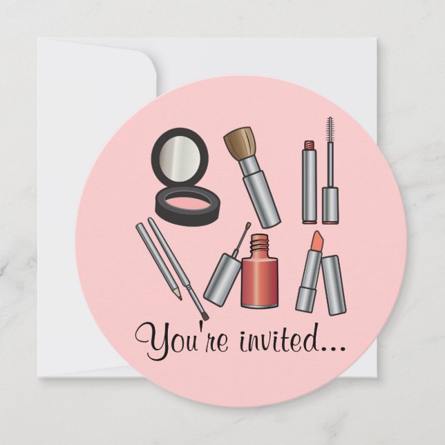 Invitación Fiesta de maquillaje (Anverso)
