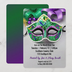 Invitación Fiesta de Mardi Gras
