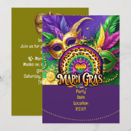 Invitación Fiesta de Mardi Gras – Que rueden los buenos tiemp