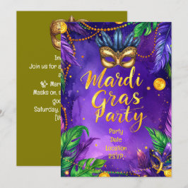 Invitación Fiesta de Mardi Gras – Que rueden los buenos tiemp