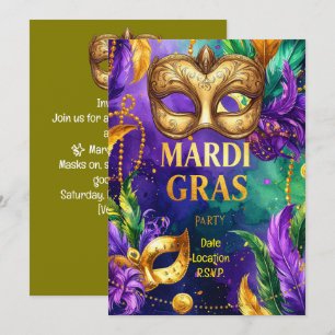 Invitación Fiesta de Mardi Gras – Que rueden los buenos tiemp