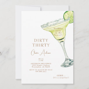 Invitación Fiesta de Margarita en la Casa Cumpleaños 30 Sucio