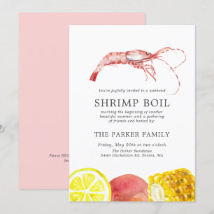 Invitación Fiesta de Mariscos al Estilo de Hervido de Camaron