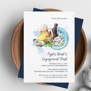 Invitación Fiesta de mariscos y brindis de compromiso de pare